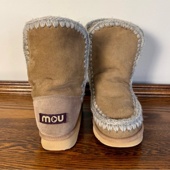 Mou Shoes - Cozy Boho Mou Eskimo 24 Stitch Detailed Sheepskin Boots Size IT38